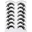 Pooplunch False Eyelashes Cat Eye Look Clear Band Wispy Volume Dramatic Long 8D Faux Mink Lashes Fake Eyelash Strips 7 Pairs Pack