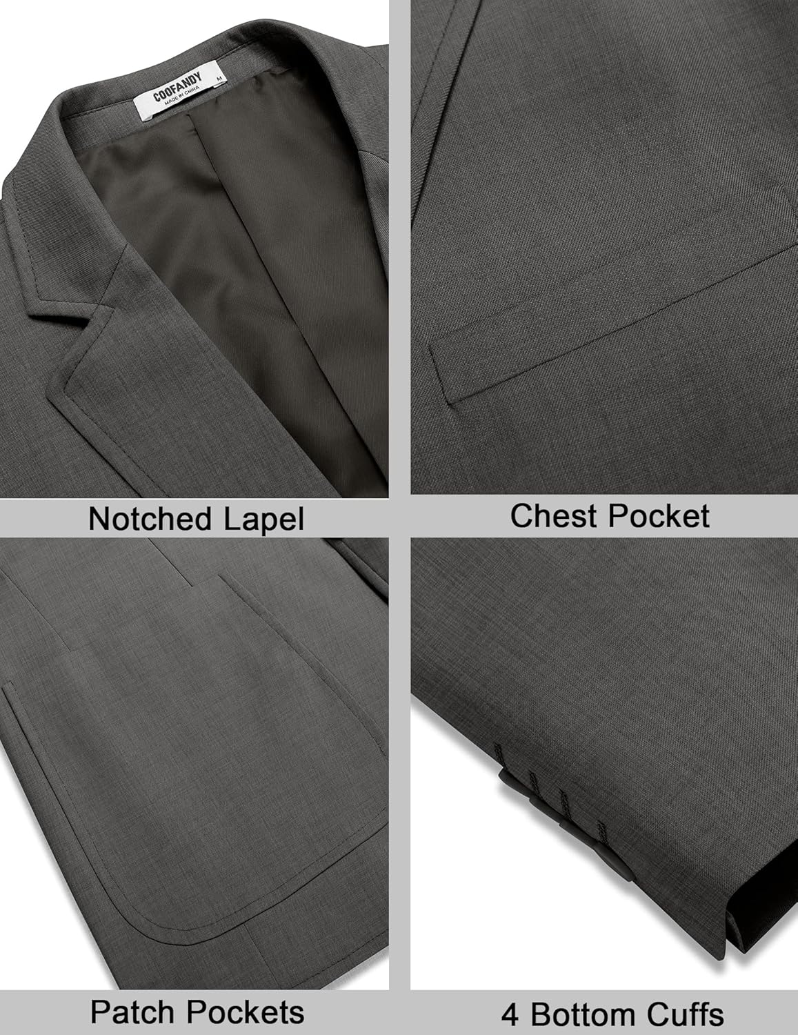 COOFANDY Mens Casual Sport Coat Lightweight Two Button Blazer Slim Fit Business Jackets