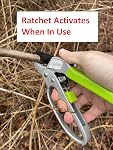 Garden GURU Professional Ratchet Pruning Shears Clippers – 4X Cutting Power – Ratcheting Garden Anvil Pruners Scissors - Ergonomic Grip – Nonstick Blade - Makes Tough Cuts Easy - Great for Seniors