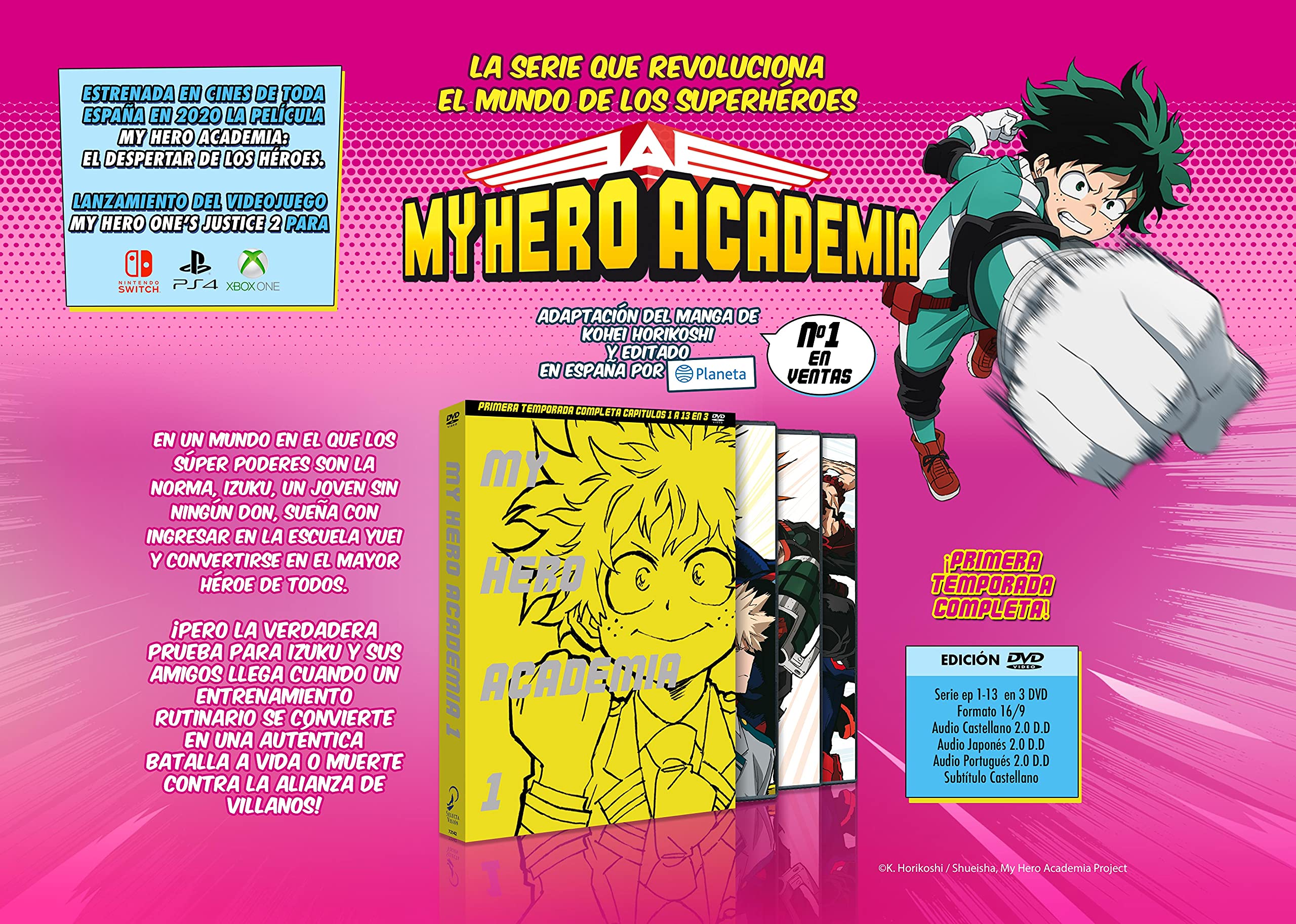 My hero academia Temporada 1 (ep.1-13) - DVD