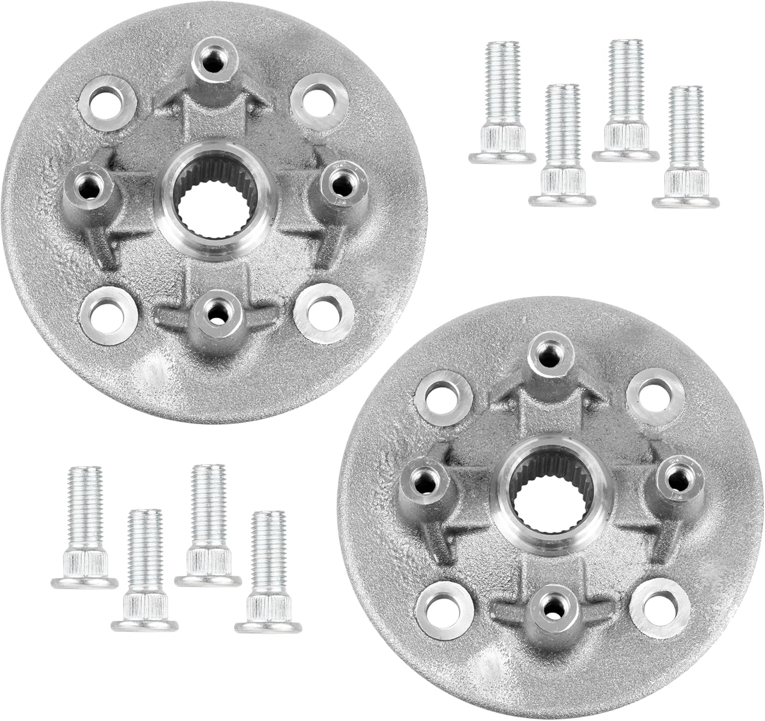 Caltric 2 Front Wheel Hub with Stud Bolt Compatible with Yamaha Rhino 700 YXR700F 4x4 2008 2009 2010 2011 2012 2013