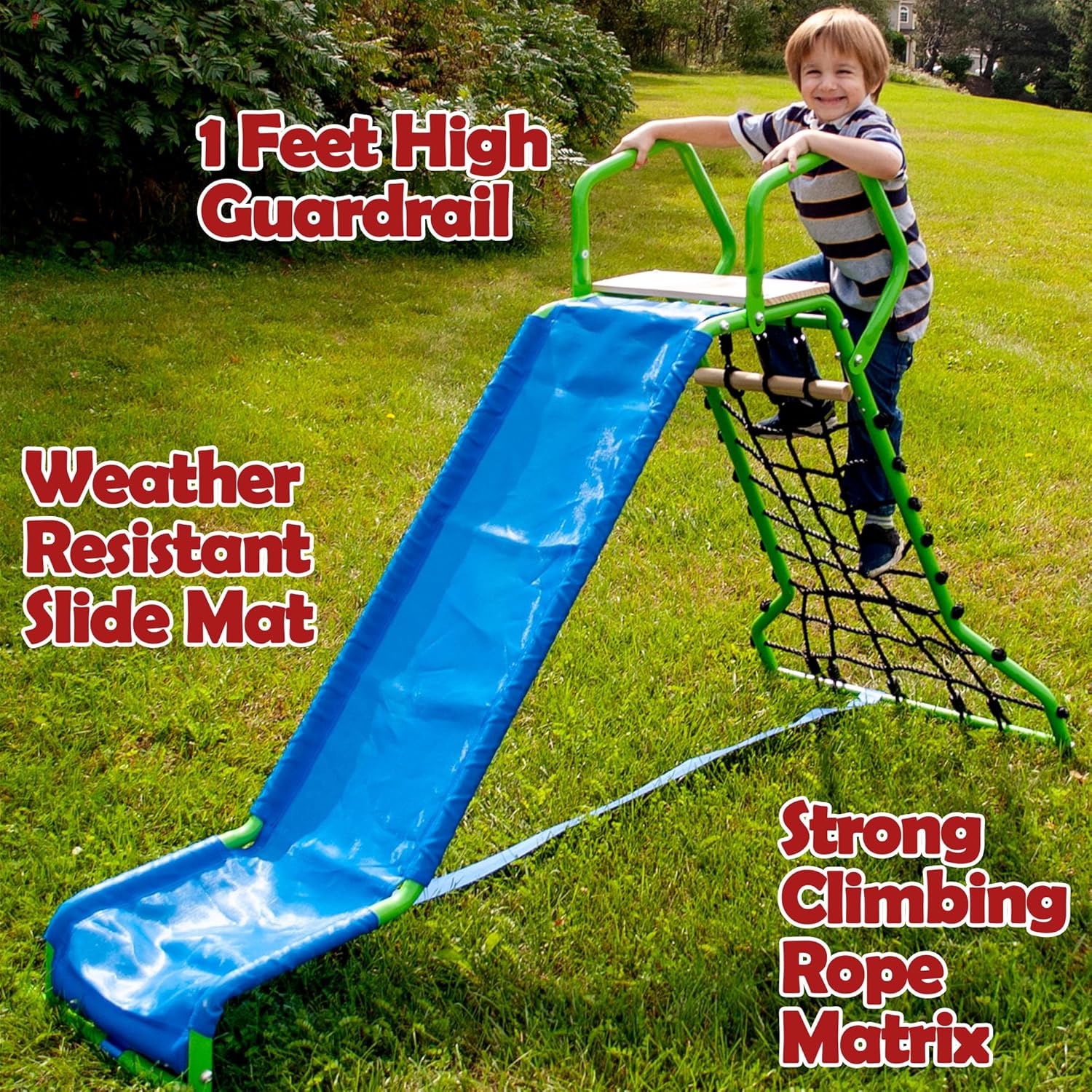 Wonkawoo 5ft Slide for Kids Metal Freestanding Playground Slide for Outdoor Indoor Playground Equipment, Backyard Slide Playset for Preschool and Grade School Children