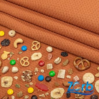 Zorb FoodSAFE Organic Cotton Dimple Fabric Ember | Made in USA - Sold by The Yard | Breathable, Hypoallergenic, Absorbent, Ready to Absorb, Organic, CPSIA Certified, Bio-Based, Biodegradable,