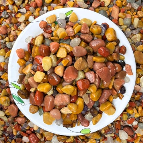 Foodie Puppies Decorative Ornamental Stone (Mystic Marble, 15Kg) (1cm - 3cm) | Perfect Pebble for Aquariums, Fish Tank, Vase Filler, Plants Pot, Fish Bowls, Turtle Tanks and Terrariums