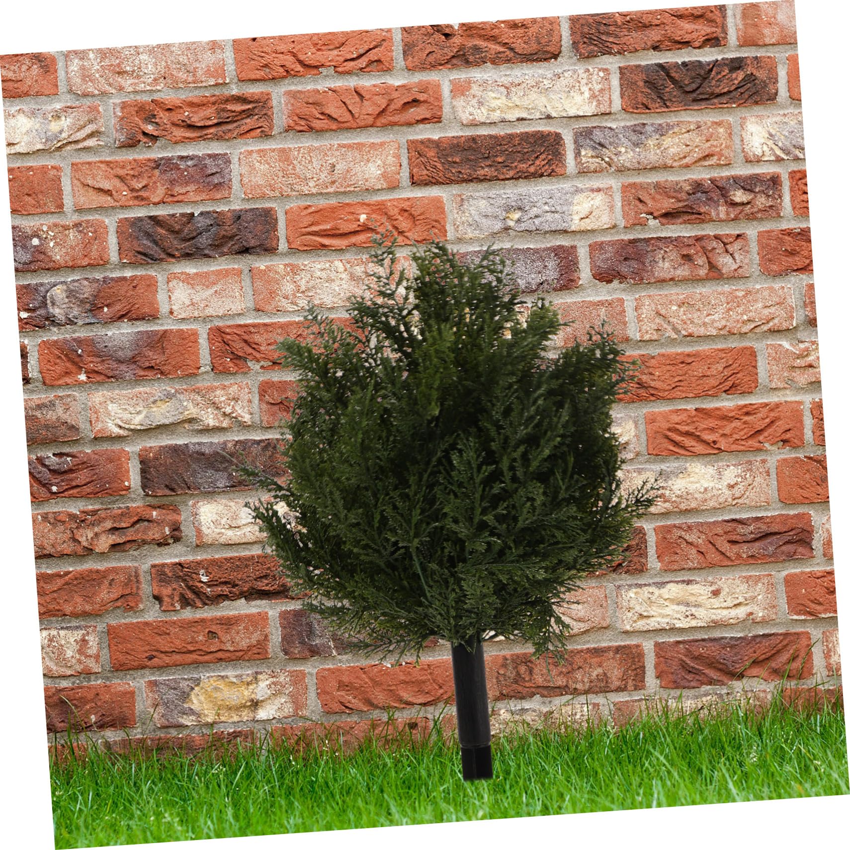 Zerodeko Künstlicher Zedernbaum mit Erdspieß Formschnittkugelförmiger Immergrüner Strauch für Veranda-innenhof-Dekoration Wetterfester Künstlicher Baum für Außenbereich