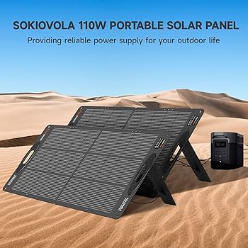 ZOUWP N型 16BB 110W ポータブルソーラーパネル 折りたたみ式 Amazon | SOKIOVOLA Nタイプ 16BB 110W 18V ポータブルソーラー