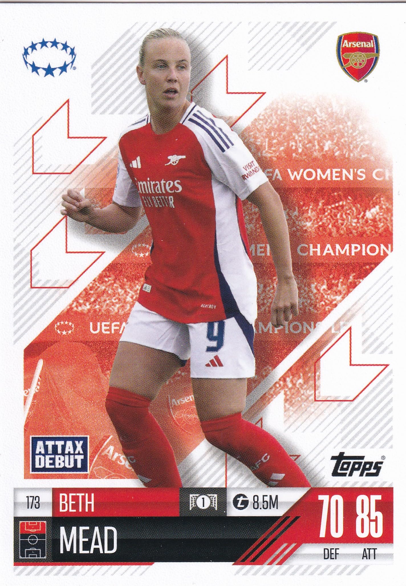 Match Attax Extra 2024 2025 UWCL Trading Card(s) You Select (Beth Mead 173)