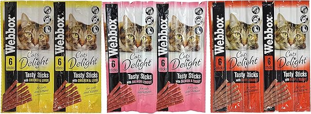 Webbox Cats Delights Tasty Stick Treats - Variety Pack