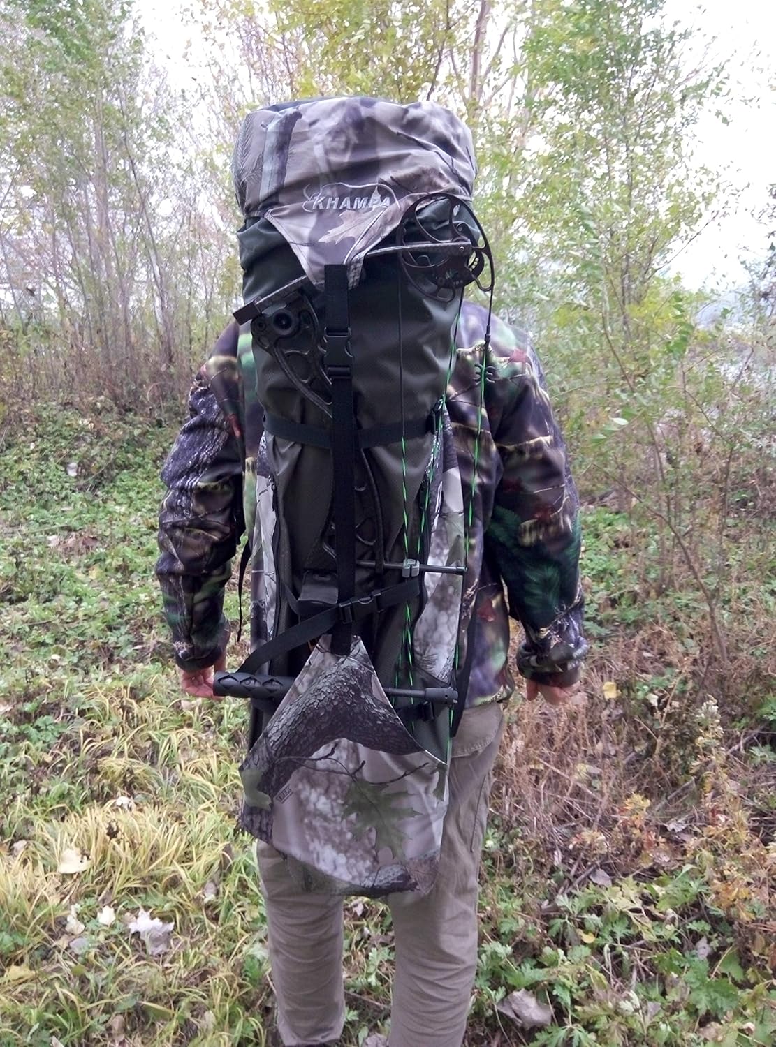 Hunting Ground Blind Carry Pack - Adjustable Extra Long - Water Resistant - Backpack (Color: Camouflage)