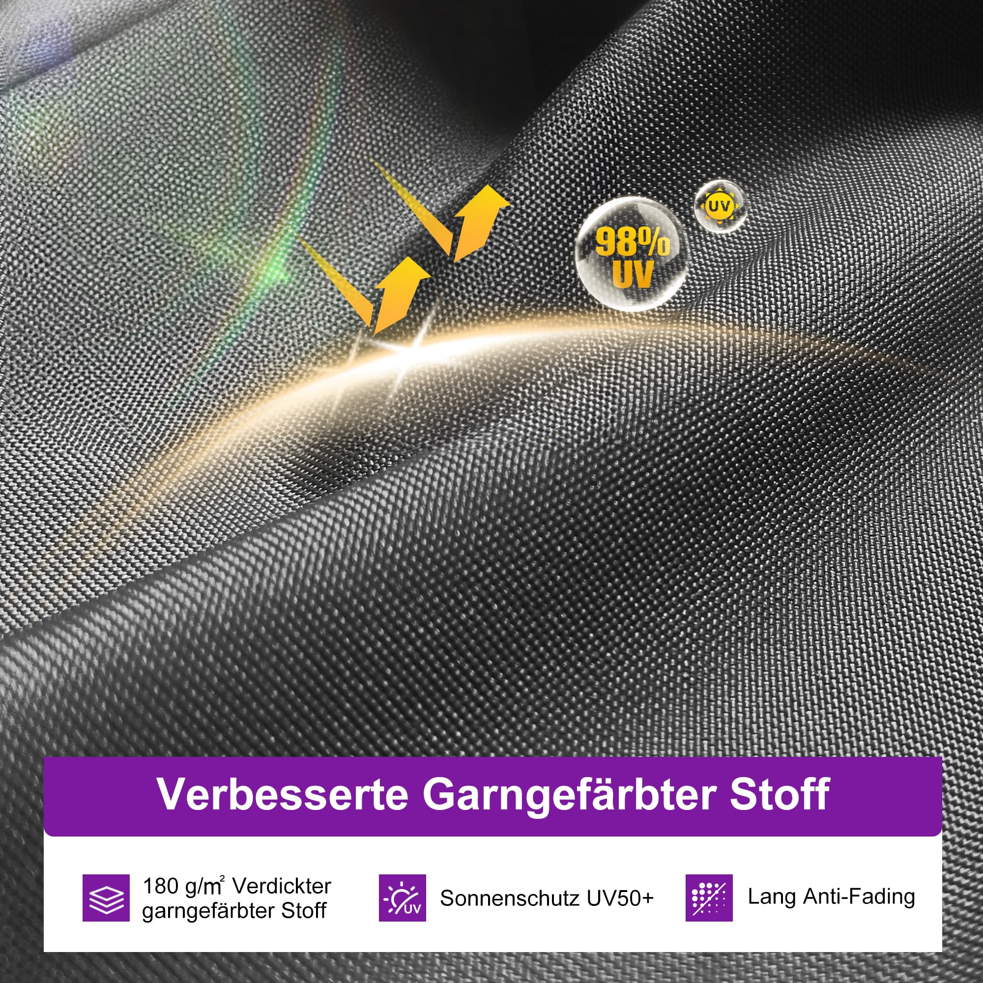 PURPLE LEAF Pergola Aluminium, 3.65 X 4.85 m Wasserdicht Stabil Winterfest Partyzelt, Gartenpavillon mit Sonnenschutz Überdachung, Grau
