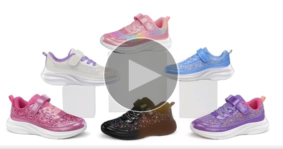 Amazon.com: RUNSIDE Girls Glitter Sneakers Lightweight Kids