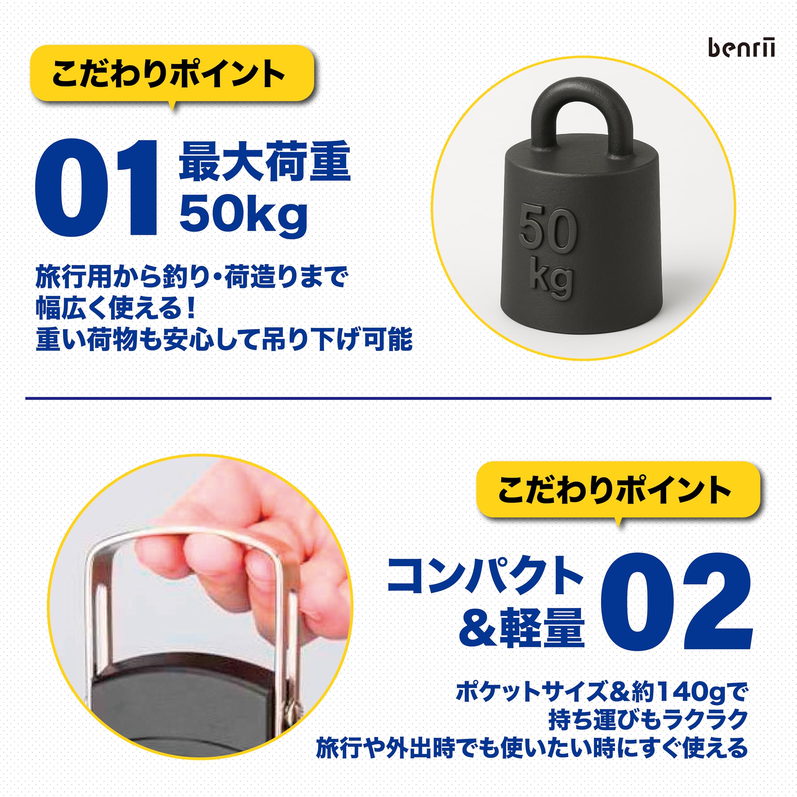 Amazon | benrii デジタルスケール MAX50kg 吊り下げ秤 ラゲッジ
