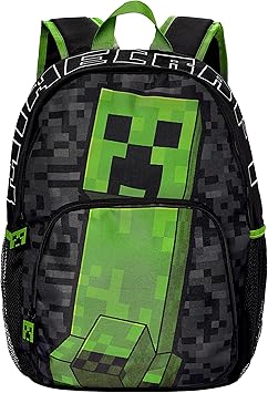 Minecraft Backpack, Creeper Boys Bag, Gamer Boys Backpack, Kids Bags For School, One Size