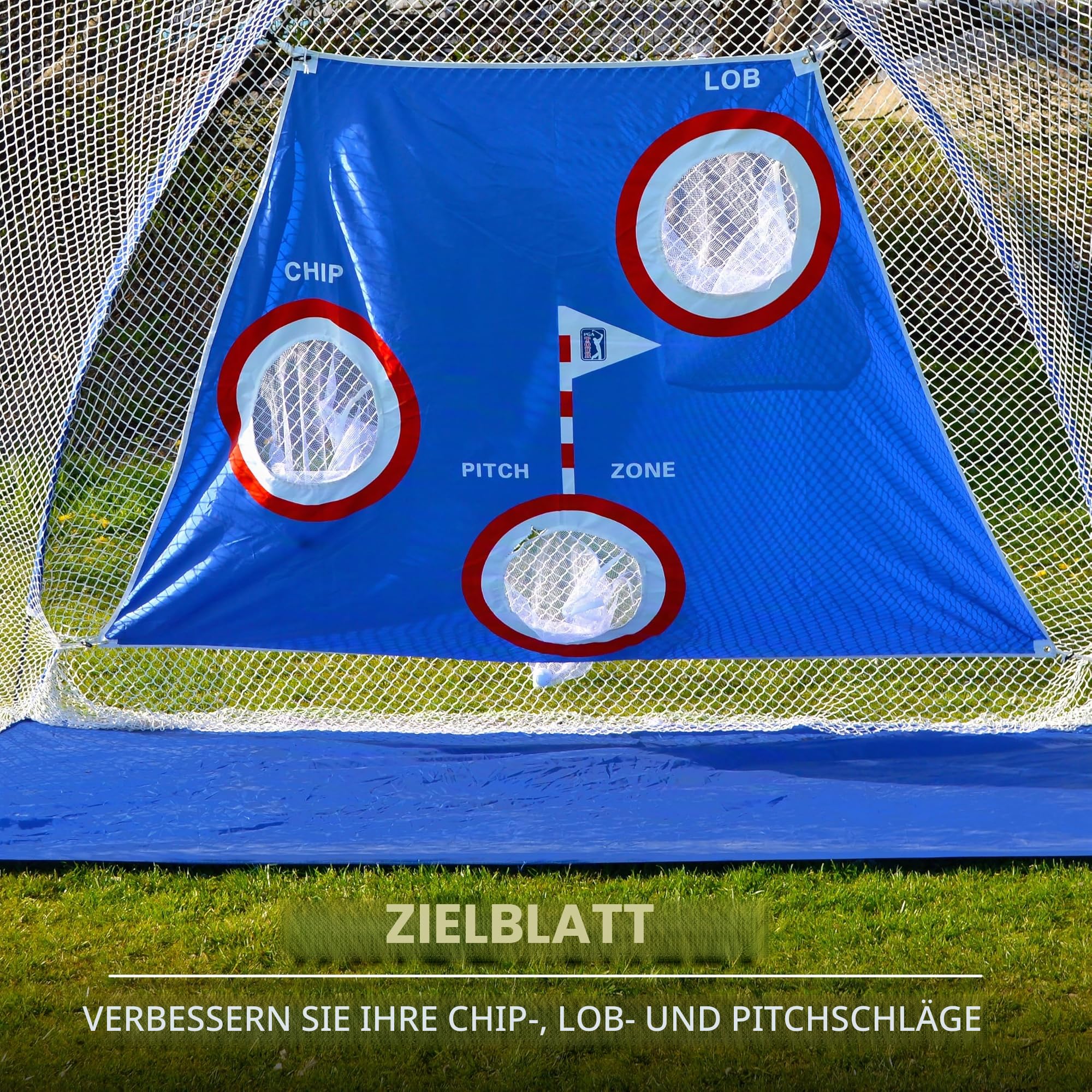 PGA Tour Pro Size Fahrnetz mit Tragetasche, Höhe 214 cm, Breite 305 cm, Tiefe 153 cm