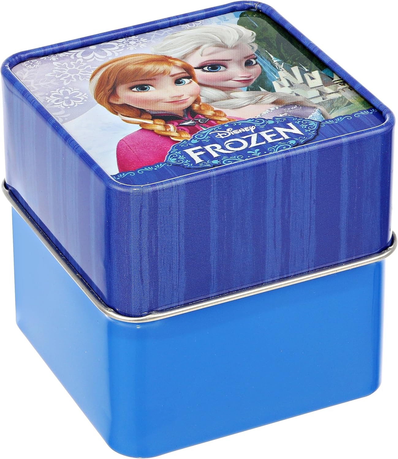 Disney Kids' FZN3580 Frozen Anna and Elsa Flashing-Dial Watch with Glitter Pink Rubber Band: Watches