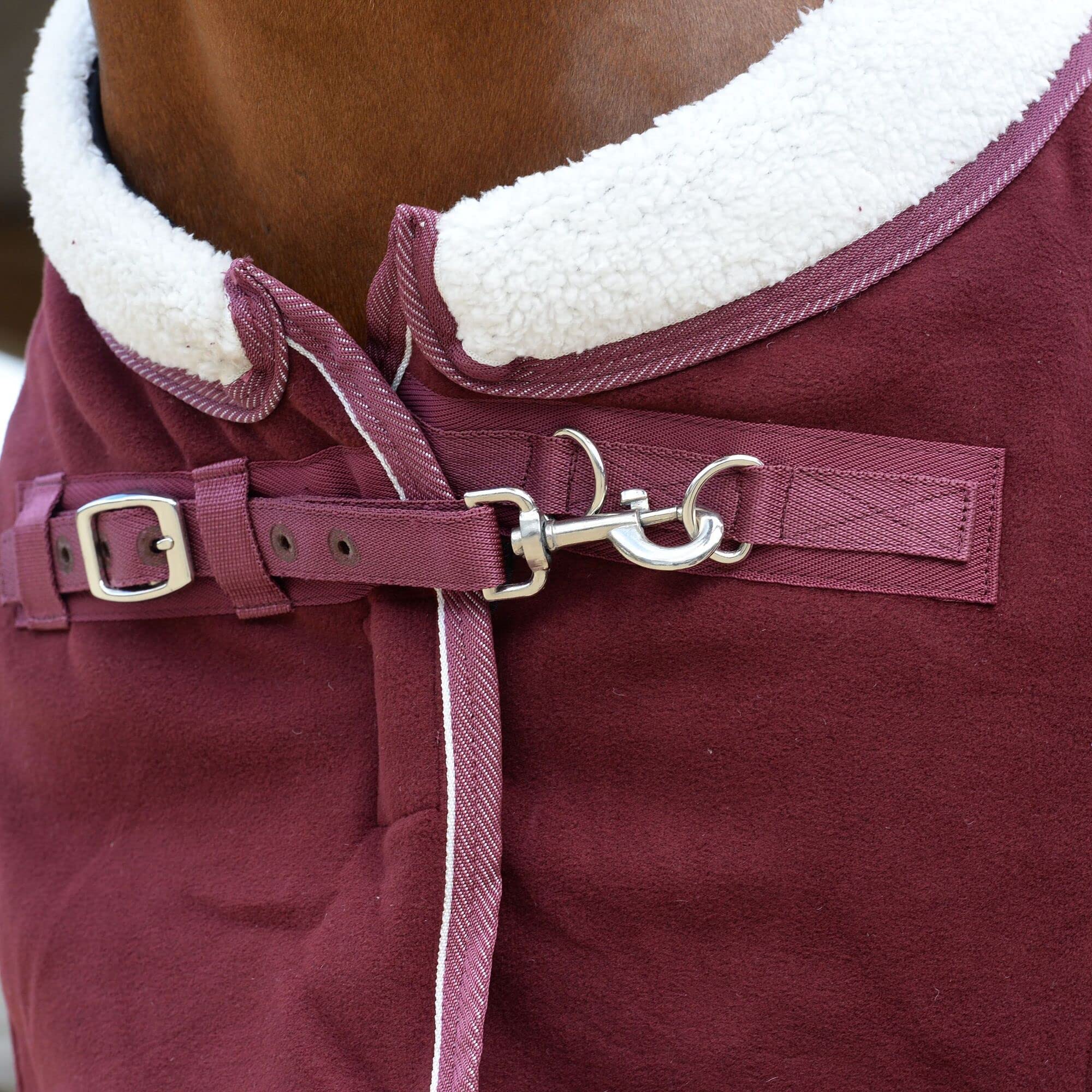 Couverture Polaire WeatherBeeta 6'0" - Marron Avec Bordure Rose - Occasion