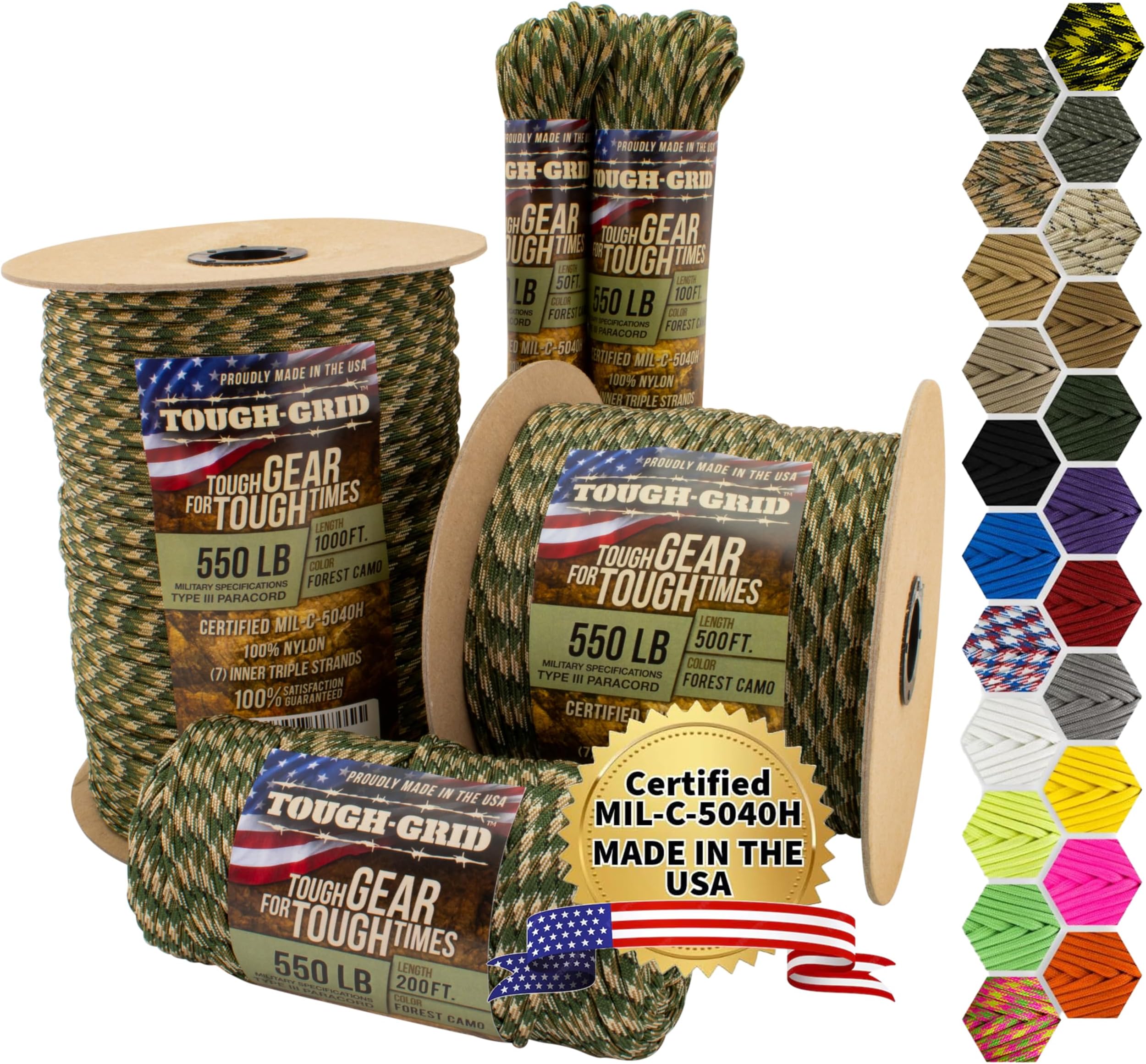 Paracorde 550 Parachute Corde Cordon Corde Mil Spec 100FT 31m Escalade Camping e