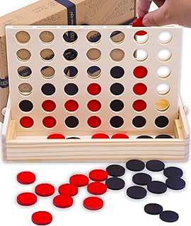 Jaques of London Wooden Score 4 | Four in a Row Game | Wooden Kids Game | Family Game | Since 1795