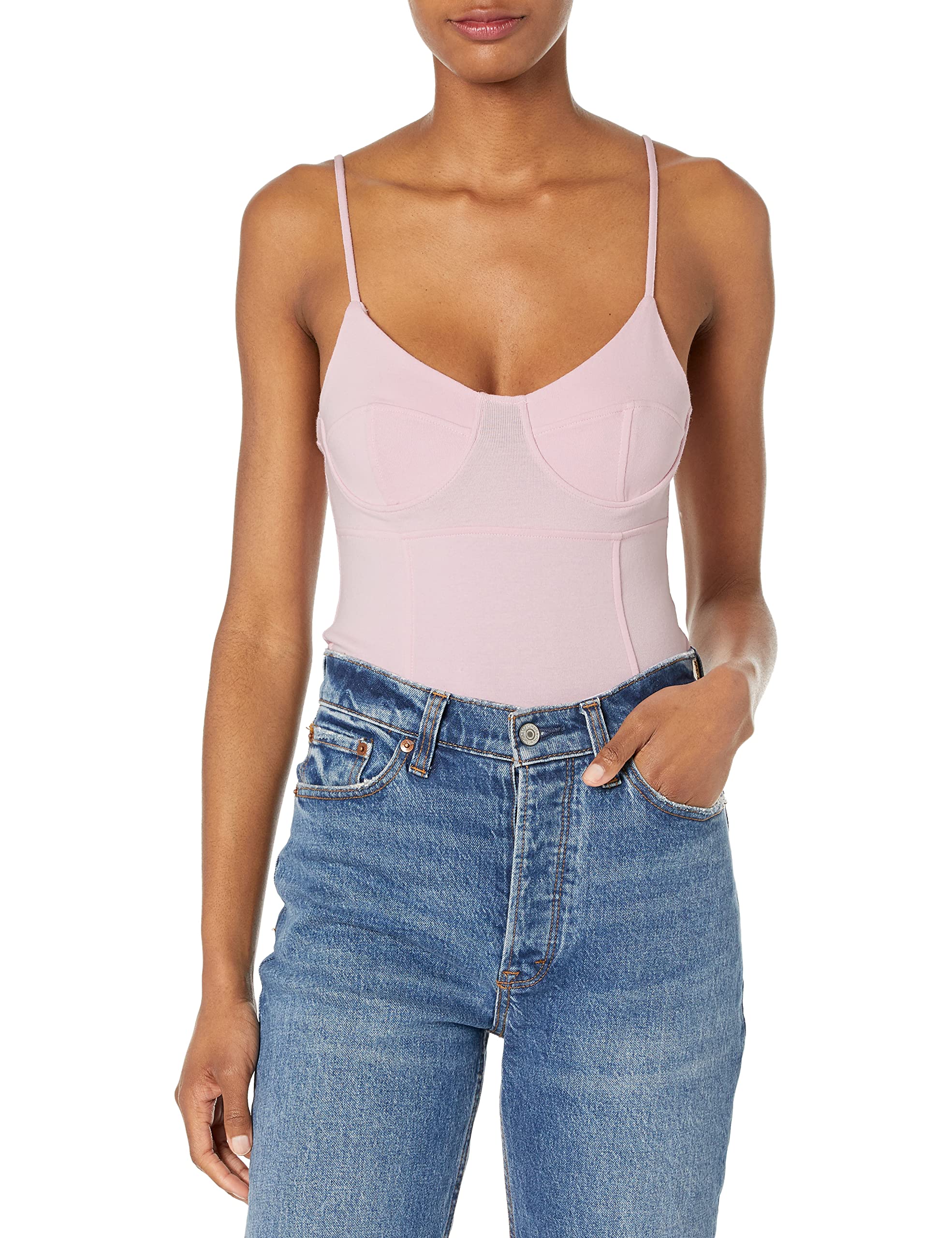 Steve Madden Apparel womens Dory Bodysuit, Pink Tulle, Medium