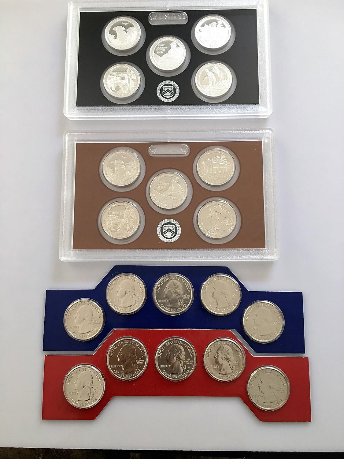2016 Various Mint Marks America the Beautiful 2016 S,S,P,D Update Set Silver Proof, Clad Proof P,D BU Gems Brilliant Uncirculated
