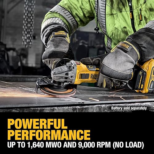 Miniatura 5 de DEWALT Amoladora inalámbrica sin escobillas de 20V MAX XR de 4-12 pulgadas - 5 pulgadas con interruptor deslizante de velocidad variable (solo