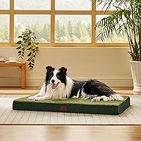 Vista 10 de Bedsure - Cama ortopédica extragrande para perros, con funda extraíble lavable, tapete de espuma con forma de huevera para jaula de mascota, apta