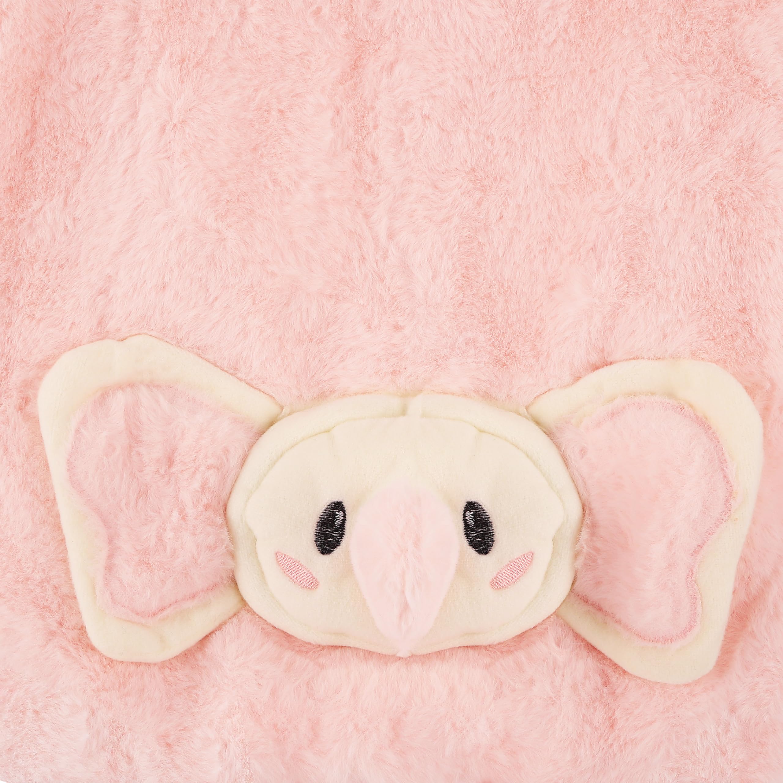 Bold N Elegant Kids Wool Fur Hooded Elephant Front Open Zipper Coat Jacket, Winter Party Coat for Lil Boy Girl (IN, Age, 6 Months, 12 Months, Pink) - Image 4 thumbnail