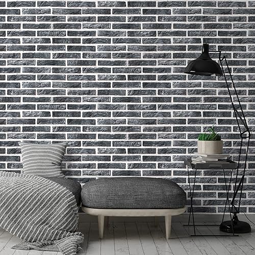 Miniatura 2 de Papel tapiz de ladrillo dúplex - Papel tapiz moderno para sala de estar, dormitorio, chimenea, papel decorativo de lujo con diseño inspirado en