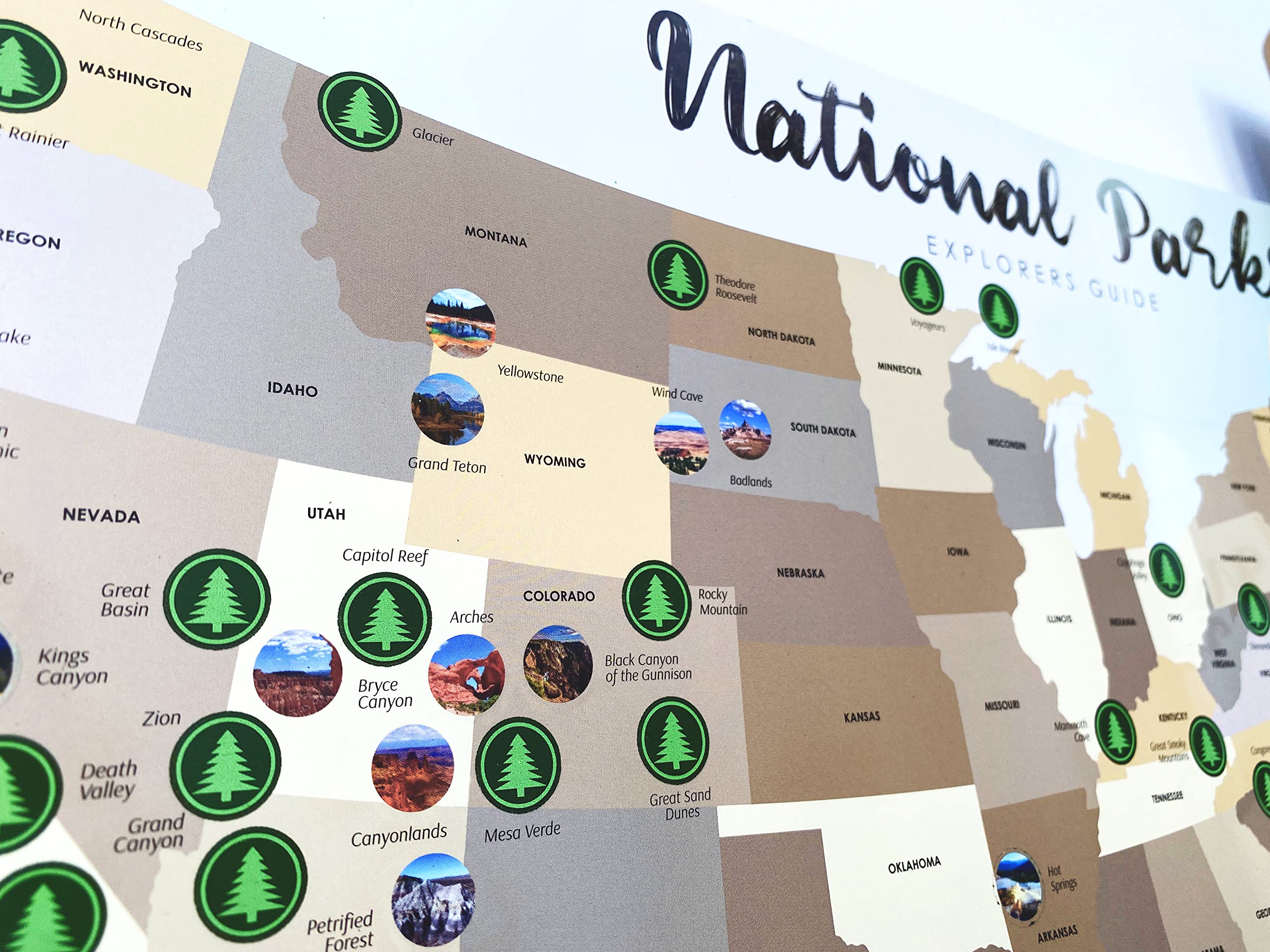 US national parks scratch off poster- National Park Scratch Off Poster with Scratching Tool,National Parks of the USA Checklist,Bucket List Poster of US National Parks,National Parks Scratch off Map