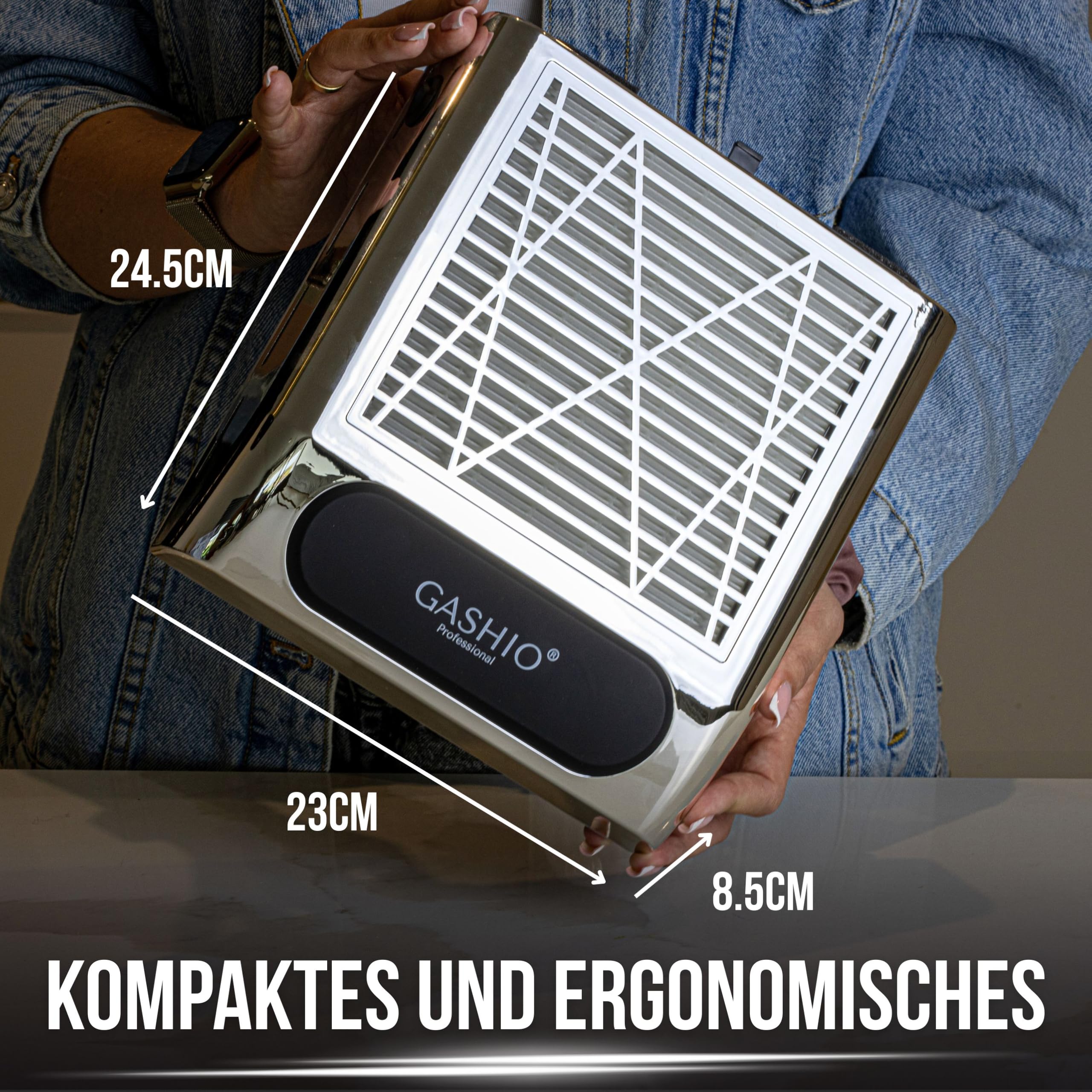 Aspirazione polvere per unghie – efficiente aspirapolvere per unghie – aspiratore professionale – raccoglitore di polvere con filtro HEPA riutilizzabile e design senza sacchetto e a cassetta