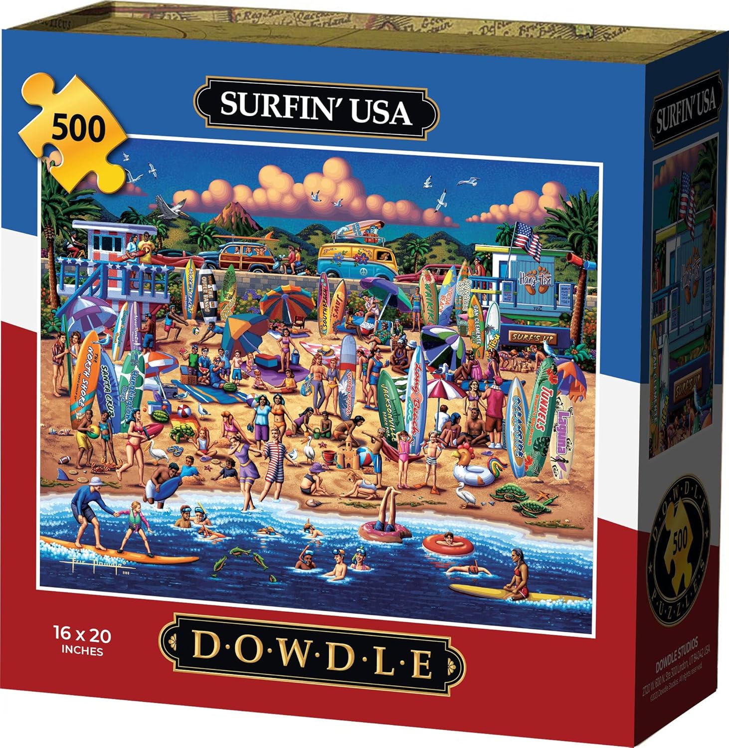 Dowdle Jigsaw Puzzle - Surfin' USA - 500 Piece