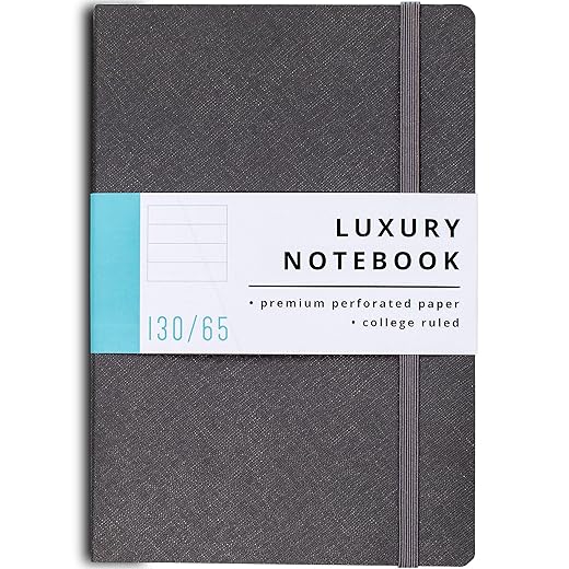 Papercode Lined Journal Notebook - Luxury Journal for Writing w/ 130 Pages, Soft Cover - Executive Notebook for Work, Travel, College - Gray﻿…