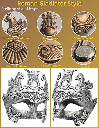 Miniatura 3 de Ubauta Varias máscaras venecianas para mascaradasfiestasbaile de graduaciónMardi GrasBodaDecoración de pared