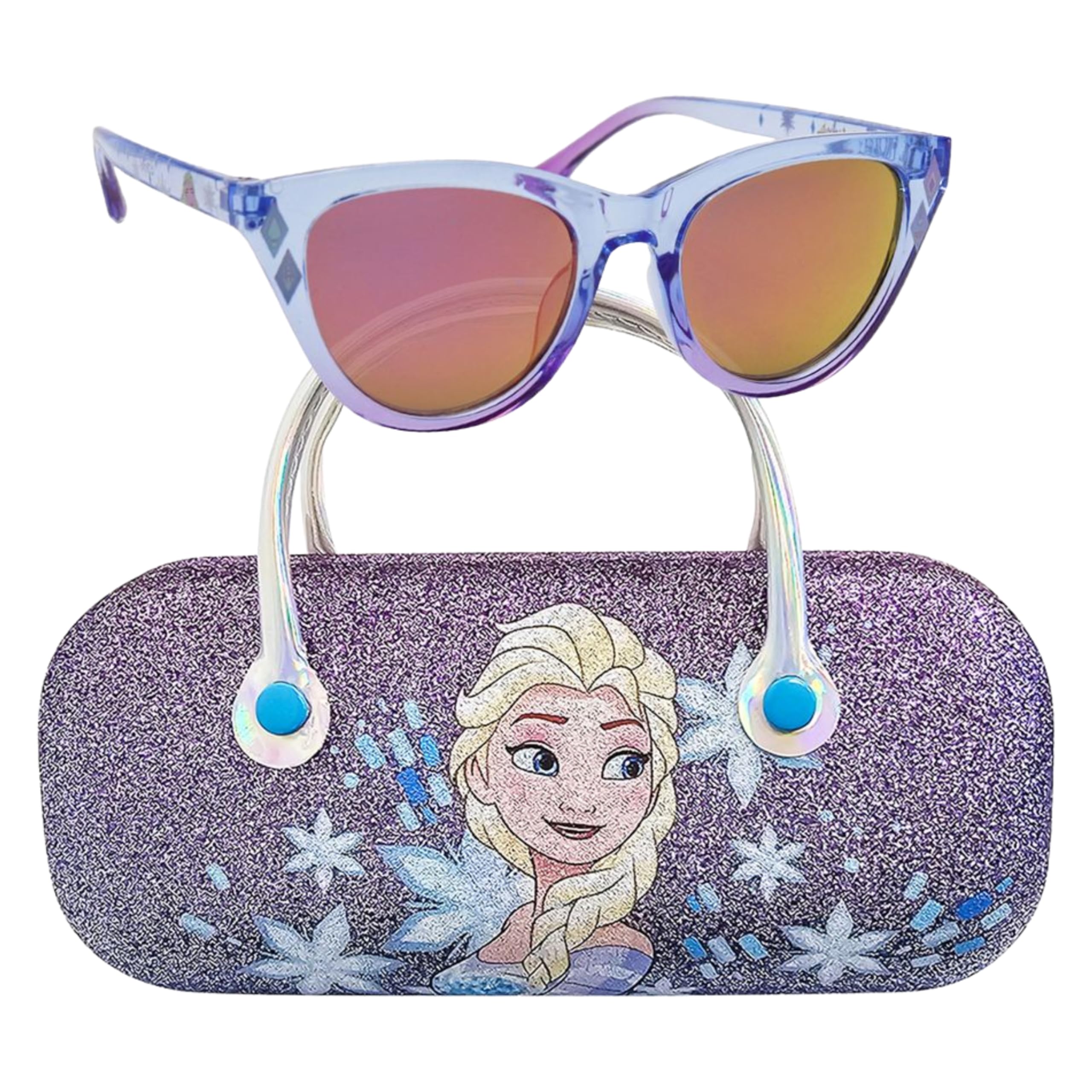 ARKAID 2pk Glasses + Hard Case W/Handles Frozen, Gafas Niñas, Purple, 120mm