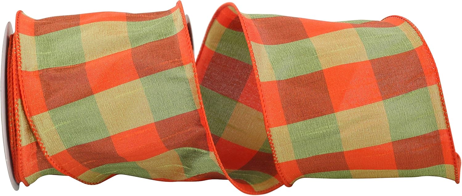 ROSE] DISTANT MOUNTAIN 有線ヘッドホン – 伊藤屋オンラインストア Reliant Ribbon Tonal Plaid Dupioni 有線エッジリボン、4インチ x 10ヤード、オレンジ/グリーン