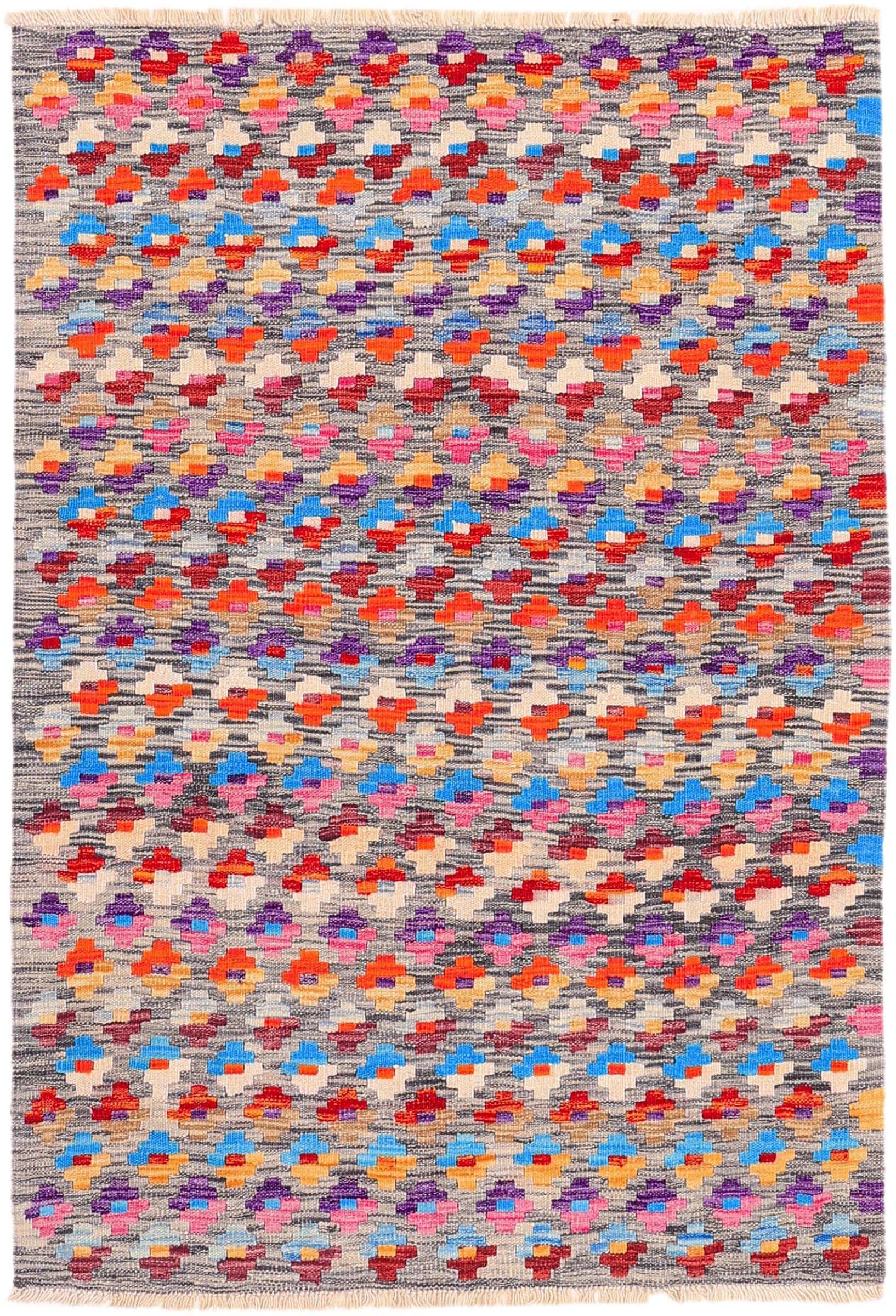 Tapis Kilim Afghan Heritage en laine 105x150, la solution déco artisanale et durable