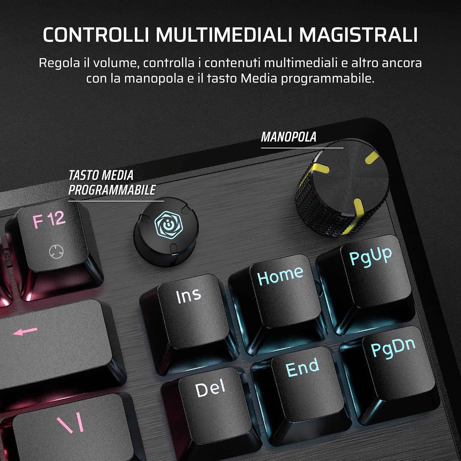 CORSAIR K70 CORE TKL RGB Tastiera da Gioco Meccanica Tenkeyless ÔÇô Interruttori Lineari CORSAIR MLX Red v2 Pre-Lubrificati ÔÇô SOCD ÔÇô Smorzamento del Suono ÔÇô Coprichiavi in ABS ÔÇô QWERTY IT ÔÇô Nero - Tastiera gaming - Immagine 6