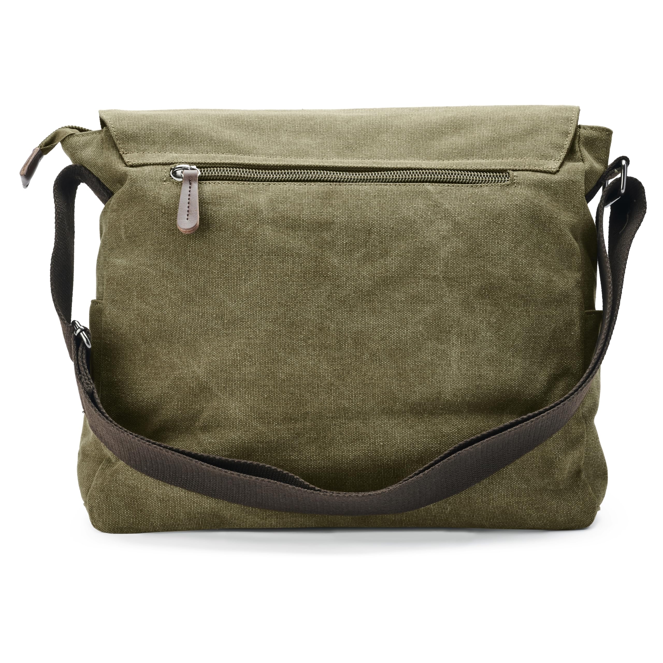 Trendhim Borsa a tracolla da uomo, in tela, leggera, con tracolla regolabile e tasche multiple, perfetta per lavoro, scuola e uso quotidiano
