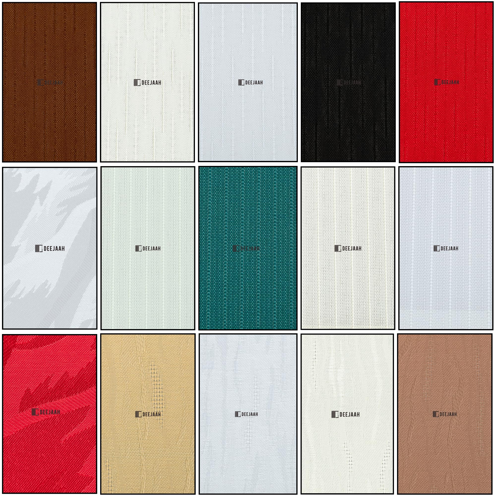 DEEJAAH® Made To Measure Vertical Blinds Slats Replacement Durable Polyester Fabric, 3.5 inch (8.9cm) Wide Louvres with Hangers, Weight & Chain included, Customizable Length