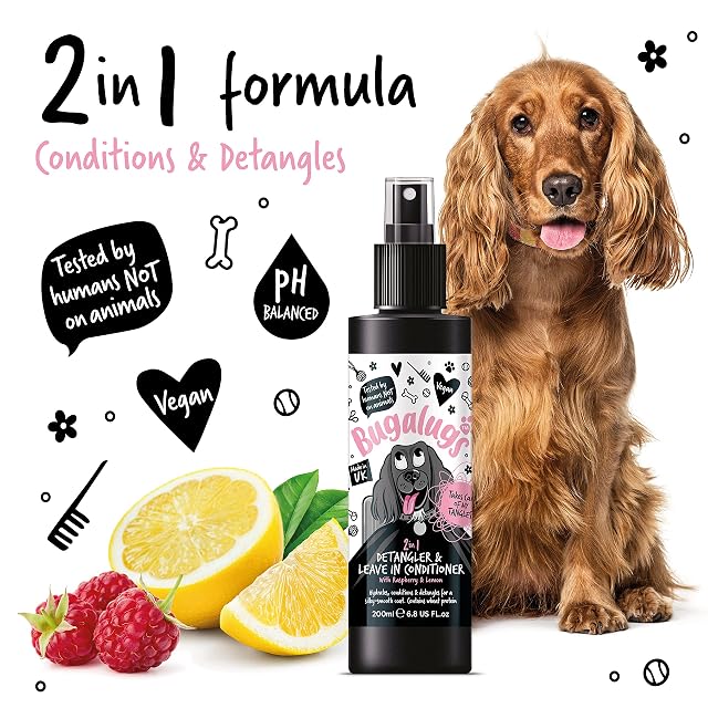 Foto 3 de 8 de Bugalugs - Spray desenredante y acondicionador sin aclarado para Perros - 200ml