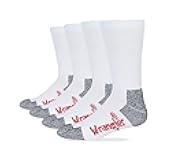 Riggs Mens Ultra Dri Cotton Blend Work Boot Socks 4 Pair Pack, White, Large