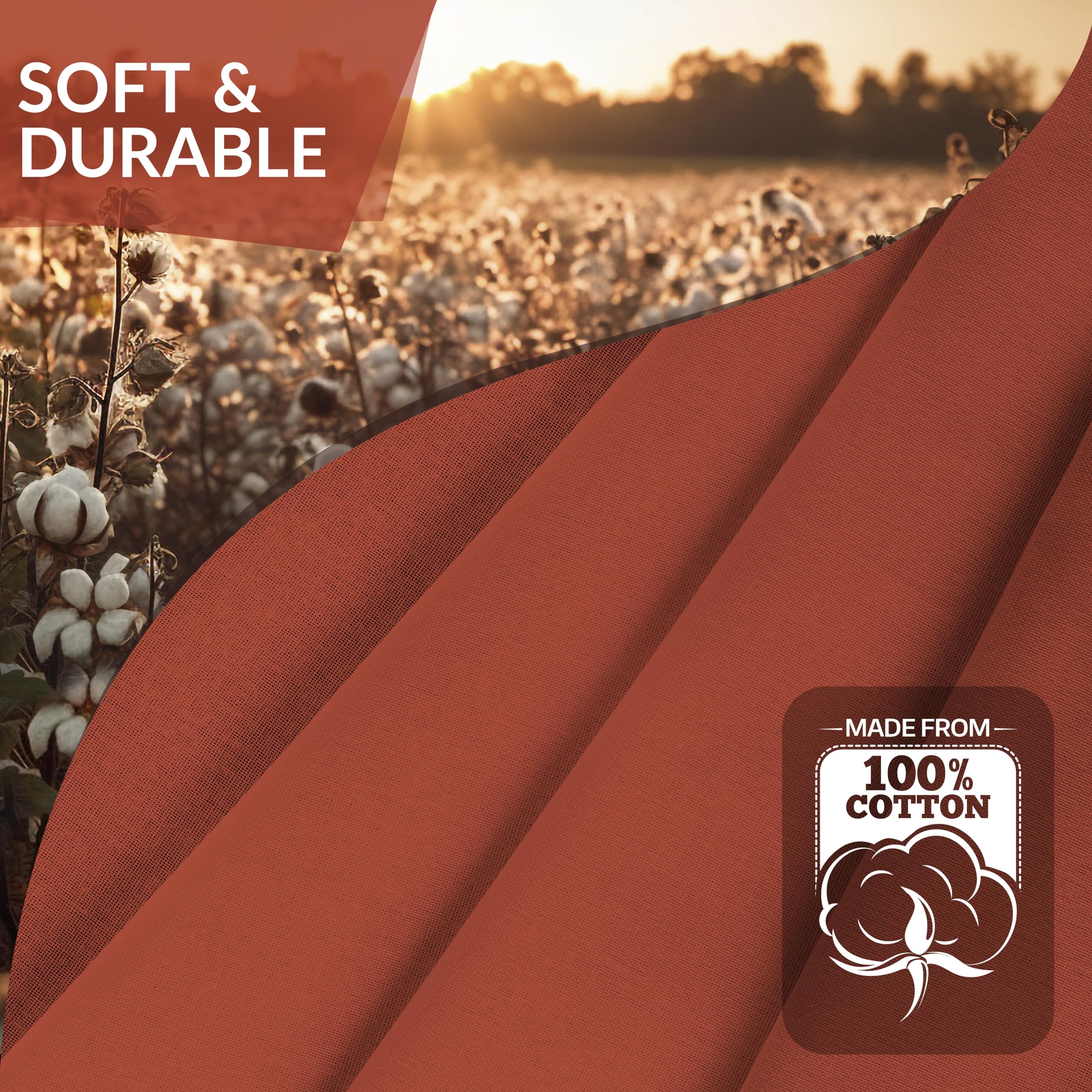 CALICOT Rooibos Tea 100% bawełniany obrus wstępnie prany i wstępnie skurczony, idealny do domu, jadalni, blatu, ślubu, wakacji, dekoracji imprezowej (kwadratowy, 150 cm na 160 cm)