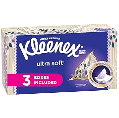 Kleenex Ultra Soft Facial Tissues Flat Box 120 Tissues per Flat Box 3 Packs