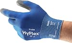 HyFlex 11-618 Gants de travail de sécurité industrielle ultra-mince pour l'automobile, la machine, l'équipement, la fabrication - Taille 9, Bleu/Noir (emballage de 12)