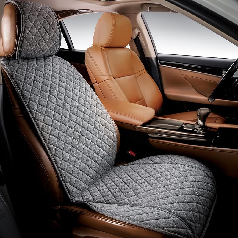 Capa para Banco Dianteiro de Carro em Linho Sintético IVICY Cool Gray GRAY HYB LN, 1 unidade