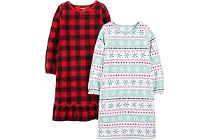 Girls' Christmas Cheer 2-Pack Fleece Nightgowns