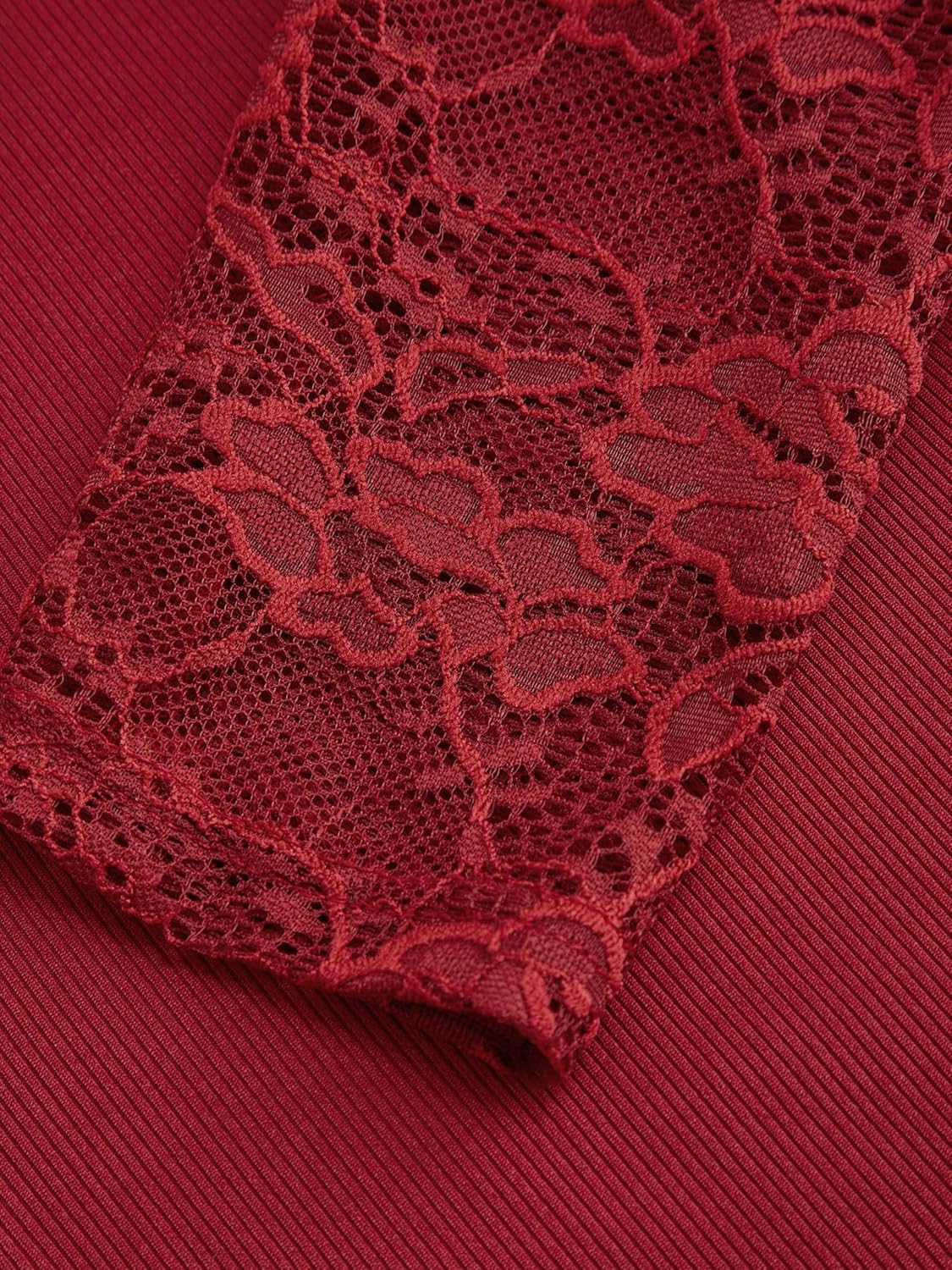 CIDER Womens Lace Sleeve Top Elegant Casual Blouse - Image 4