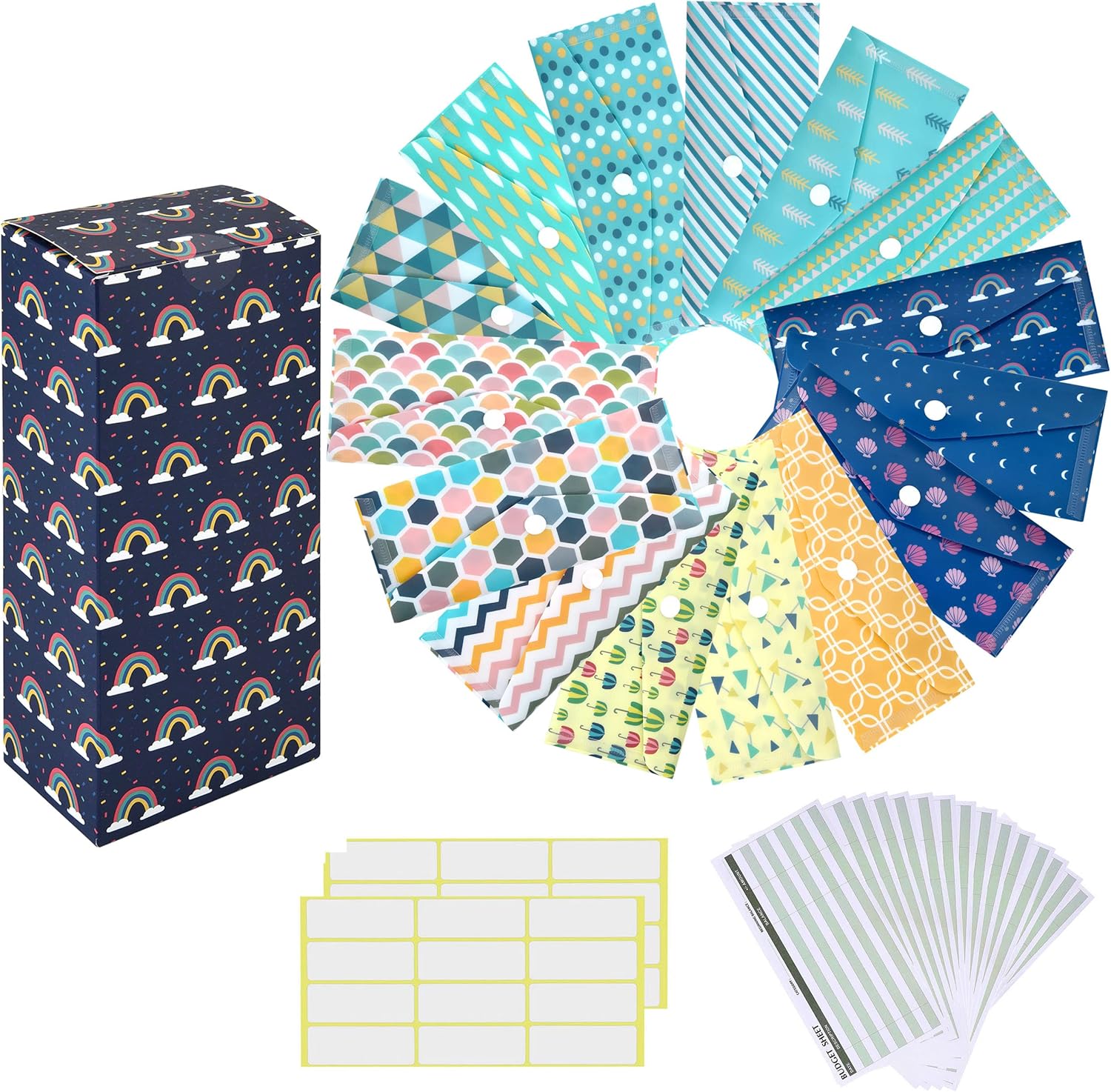 Mornajina 32 Pieces Cash Envelopes for Budgeting, Budget