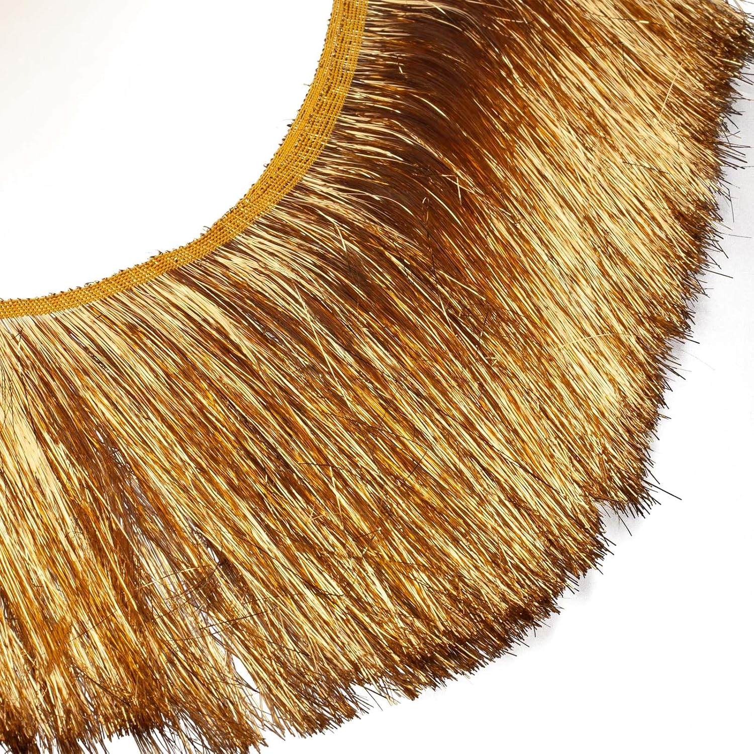 Tinsel Fringe Trim Tinsel Fringes 5 Yards 6Inch/8Inch for Clothing Accessories DIY Craft Latin Stage Dress Shiny Foil Effect Party Decor (Gold, 8 Inch) image 2