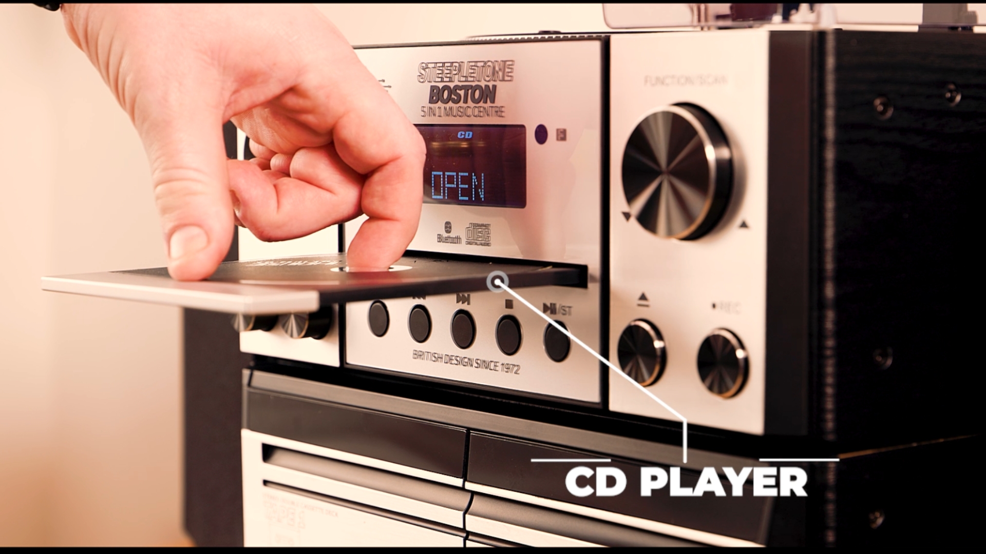 【中古品】PORT BLTH MUSIC SYSEM CD(中古品) Steepletone BOSTON XP 5 in 1 Music Centre, Power Stereo Speakers